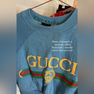 Retro Fucci super cropped sweatshirt